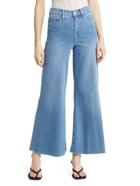 Frame Le Palazzo Crop Wide Leg Jeans High Rise Size 32